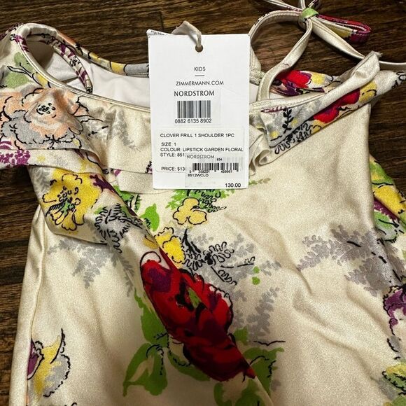NWT ZIMMERMAN Girls Clover Frill One Piece Swimsuit - Picture 6 of 7